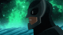 a close up of a cartoon character wearing a mask and helmet