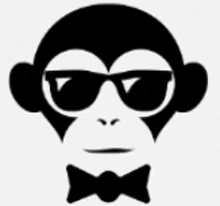 a monkey with sunglasses and a bow tie .