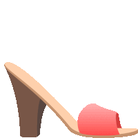 a cartoon illustration of a high heeled sandal