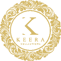 a logo for keera collections with a gold circle