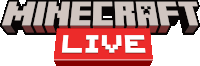 a logo for minecraft live with a red box underneath it