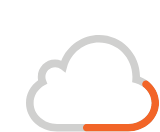 an icon of a cloud with an orange stripe in the middle