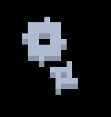 a pixel art drawing of a square with a square in the middle on a black background