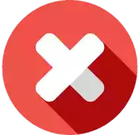 a red circle with a white cross in the middle