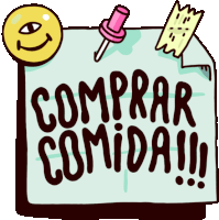 a note that says comprar comida on it