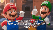 donny , i just want to say ... you da best and i love you brother