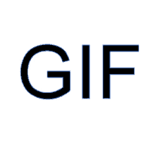 a white background with the word gif on it