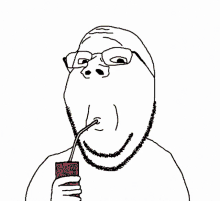 soyjak drinking judging wojak wholesome