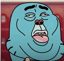 gumball from the amazing world of gumball making a funny face with his tongue out .