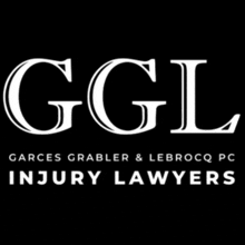 garces grabler & lebrocq pc injury lawyers logo on a black background