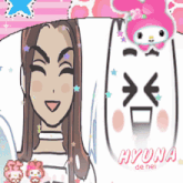 a cartoon drawing of a girl with the name hyuna de nei