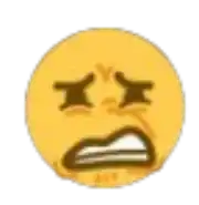 a close up of a yellow smiley face with a crying face .
