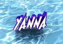 a 3d rendering of the name yanna in the water