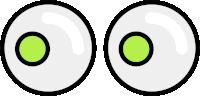 two circles with green circles in the middle