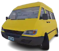 a yellow van with license plate c44 295