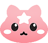 a pink cat with a star on its forehead