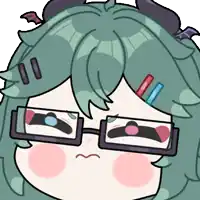 a cartoon drawing of a girl with glasses making a sad face