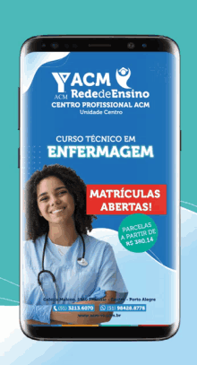 an advertisement for yacm rede ensino centro profissional