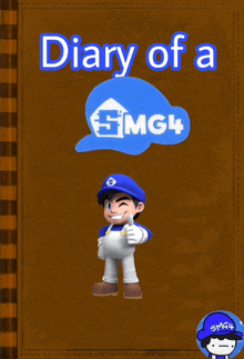 a book called diary of a smg4 with a cartoon character on the cover