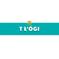 a blue and white banner that says ' t'oigi ' on it