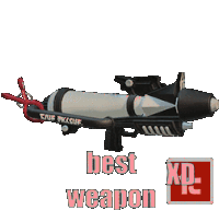 a picture of a rocket with the words best weapon xd-tc