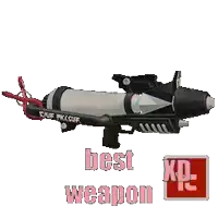 a picture of a rocket with the words best weapon xd-tc