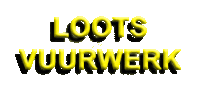 loots vuurwerk is displayed in yellow letters on a white background