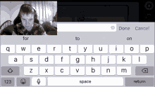 a keyboard with a picture of a man and the words voting results on the top