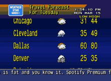 a weather forecast for dallas denver and detroit is shown