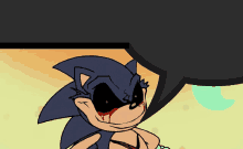 a cartoon of a sonic with a speech bubble