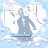 a drawing of a man with the name kakucho de kiwi on the bottom