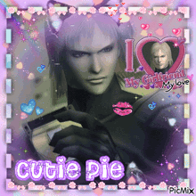 a picture of a man with a cat ear holding a credit card and the words cutie pie