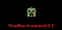 a logo for the marksman ii with a target in the middle