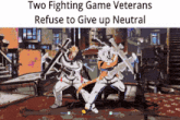 two fighting game veterans refuse to give up neutral in a meme