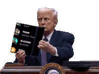 the president of the united states is holding a tablet with a screen that says fedup