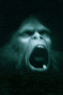 a blurry picture of a person with their mouth open