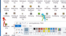 a computer screen shows a bunch of icons including blaze pow