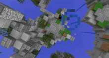 a screenshot of a minecraft game with a blue circle in the middle of the screen