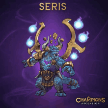 champions ascension shows a blue monster with horns