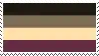 a stamp with a brown , tan , and burgundy striped pattern on it .
