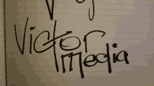 victor media is written on a notebook page