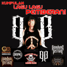 a poster for kumpulan lagu pemueram with a peace sign on it