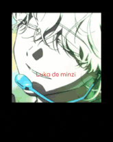 a drawing of a person with the name luka de minzi