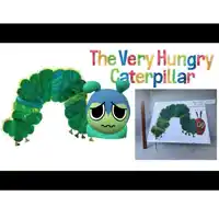 a picture of the very hungry caterpillar next to a picture of a caterpillar