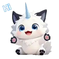 a stuffed animal with a unicorn horn and a bow tie
