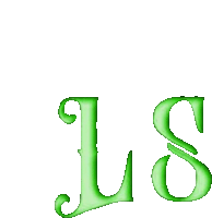 a green letter ls with a white background