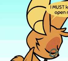 a cartoon character says i must keep open