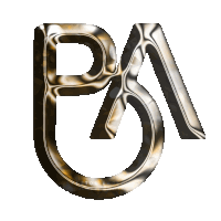 a metallic letter p and a metallic letter n are displayed on a white background