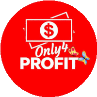 a red sign that says only 4 profit