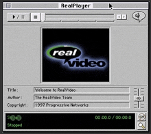 a screenshot of a realplayer program that is playing a video